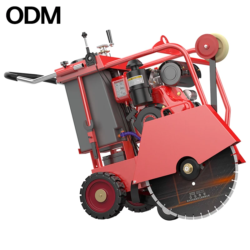 Concrete Road Saw 180mm Cutting Depth 350/400/500mm Blade Walk-Behind Floor Cutter Machine