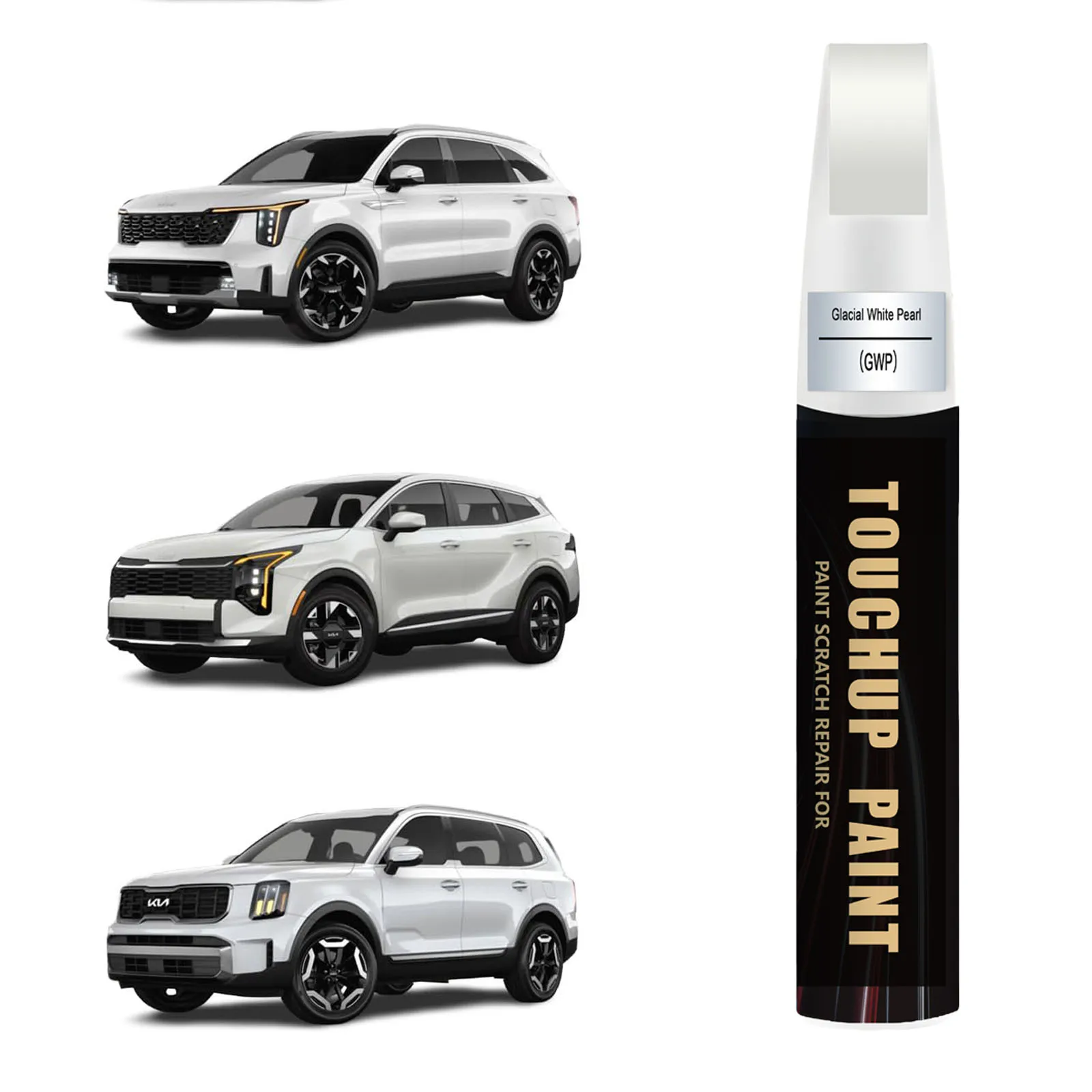 Glacial White Pearl(GWP) Touch up Paint for KIA OEM Color Match Car Paint Scratch Repair Kit, Quick & Easy Solution to Repair