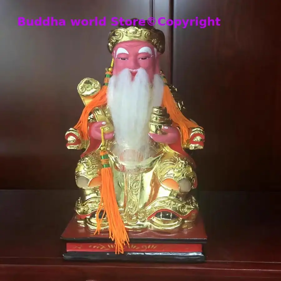 

Southeast Asia Temple Worship wooden TU DI GONG God of wealth Mammon statue HOME company shop bring money GOOD luck CAI SHEN