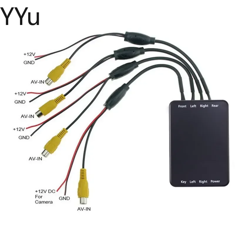 for Car 360 Degree Panoramic View Camera Control Box System DVR Rearview Monitor Parking Aid Video Processor Module
