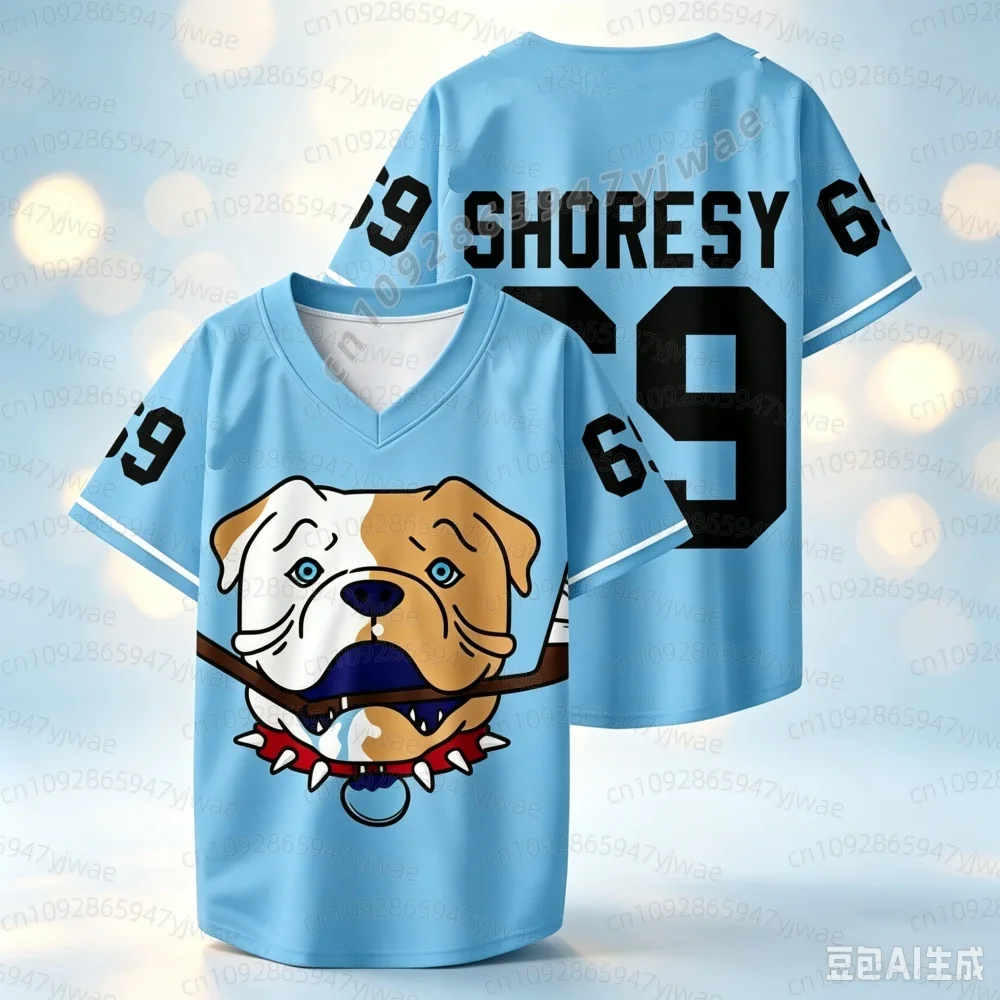 26 Men Shoresy Shore 69 Sudbury Blueberry Bulldogs Hockey Jersey V-Neck T-Shirts Unisex Fashion Kids Adults T-Shirt R Tee