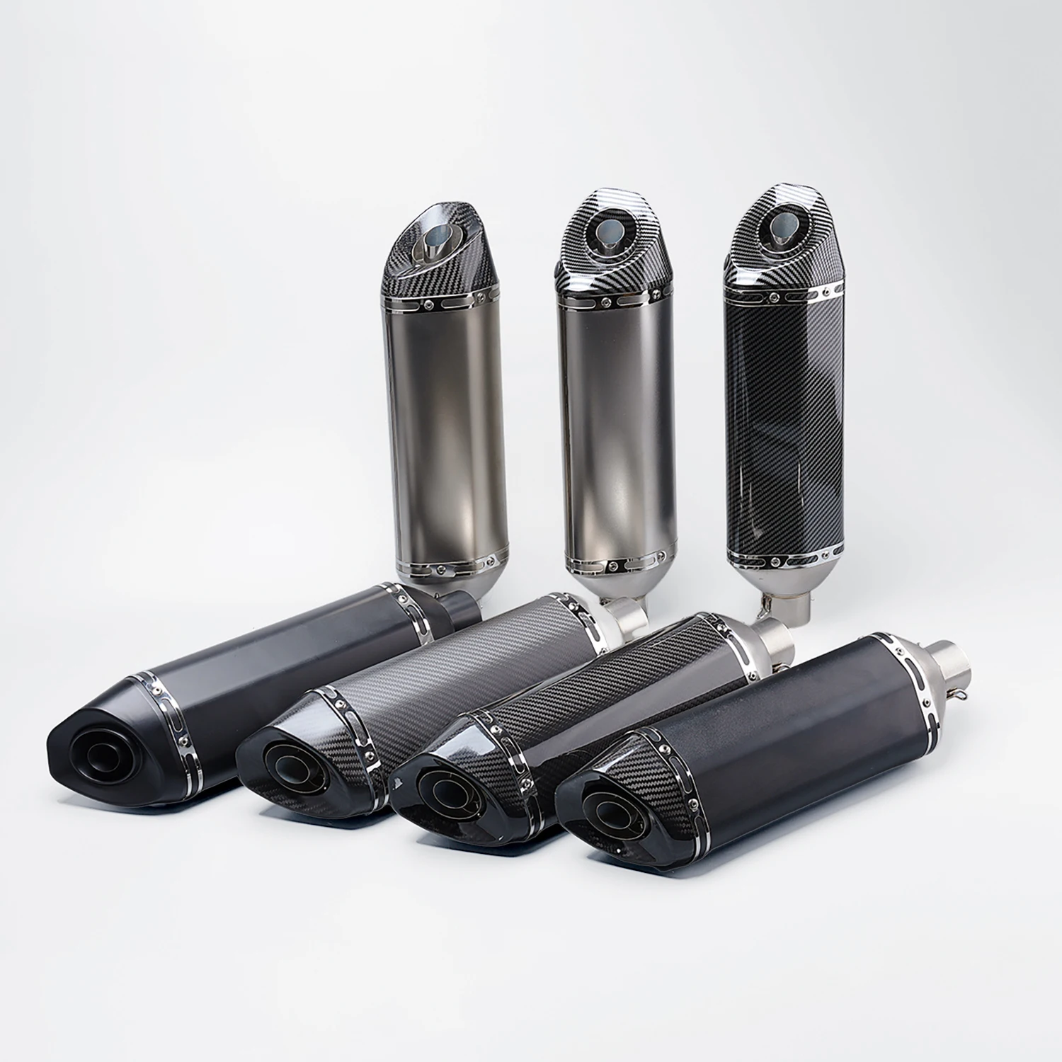 

51mm Universal Motorcross Exhaust Motorcycle Muffler with DB Killer Escape Moto Pipe For MT07 ER6N Z800 ZX10R