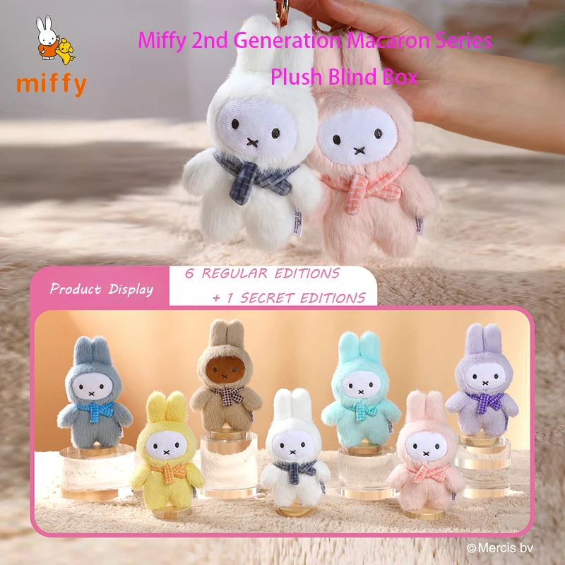 Kawaii Nijntje Pluche Pop Cartoon 2e Generatie Macaron Serie Staande Houding Pluizige Knuffels Dopamine Anime Sleutelhanger Geschenken