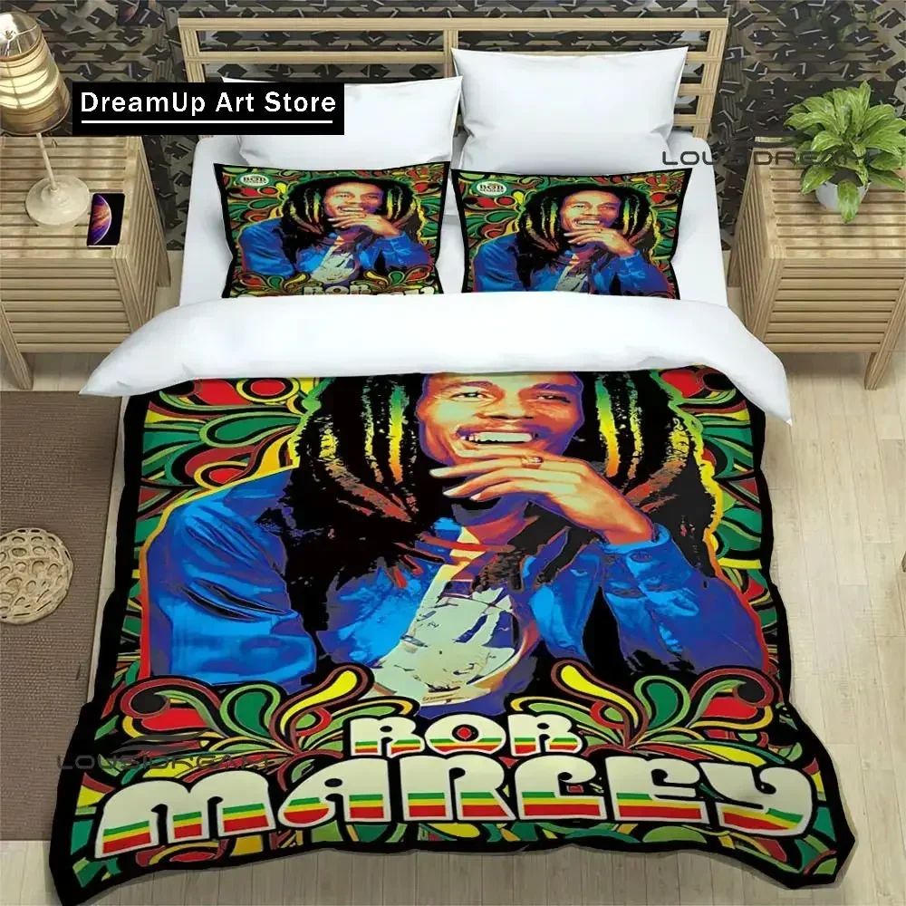 Bob Marley Lion Maple Leaf Bedding Sets exquisite bed supplies set duvet cover comforter set bedding set luxury birthday gift