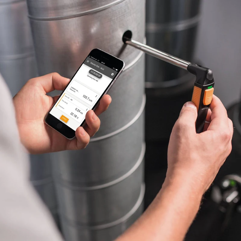 Testo 405i - مقياس شدة الريح الحراري مع تشغيل الهاتف الذكي 0560 1405