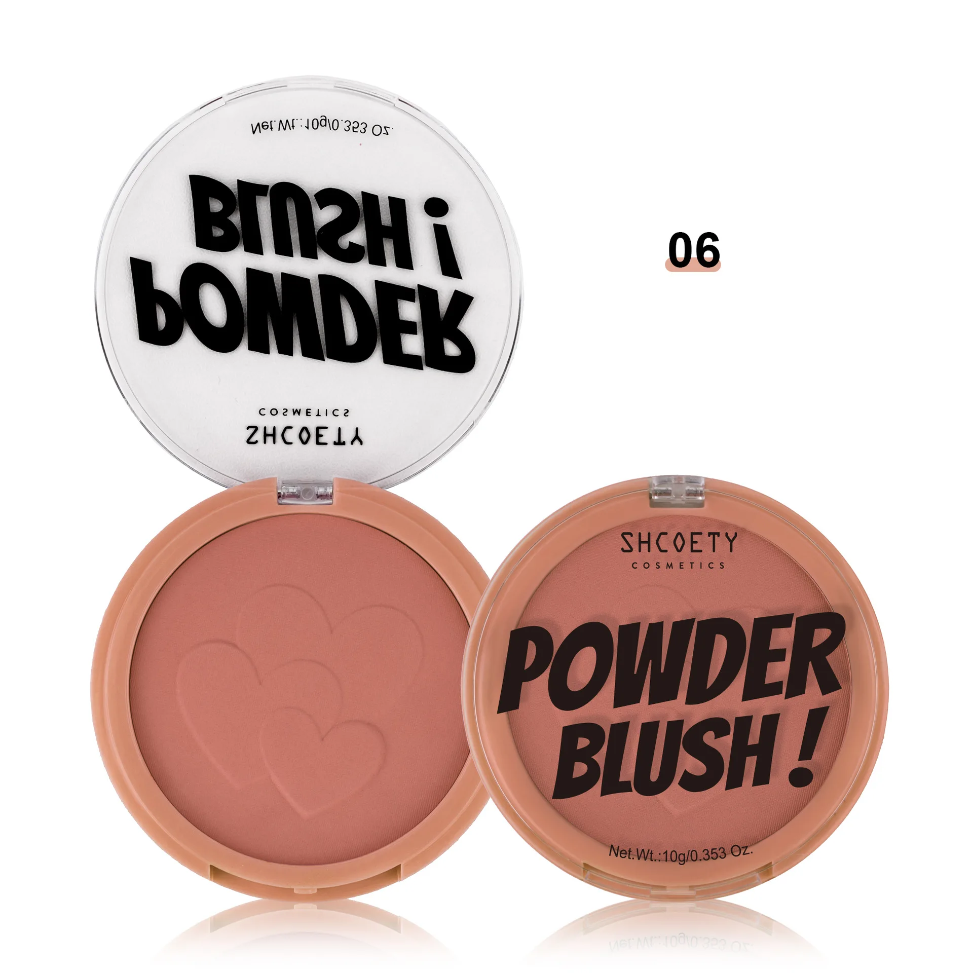 6-Color Matte Powder Blush Palette Natural Long-Lasting Stay-Put Blusher Compact with Luminous Finish to Brighten Skin For Women