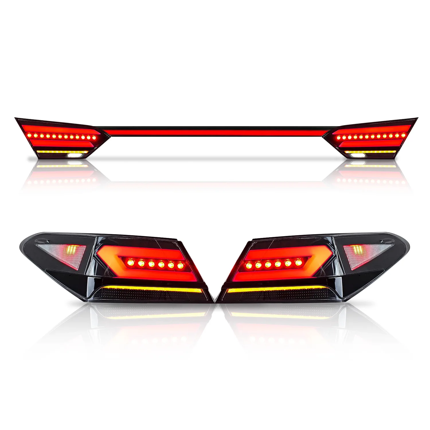 MRD Fit for Toyota Camry 2018-2022 Tail Lamp and Middle Trunk Through Light Start Up Animation Factory Directly Supply