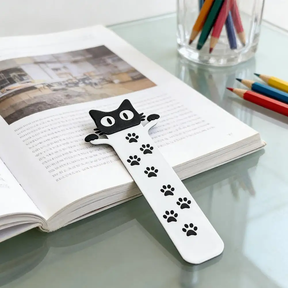 Eco-friendly Bookmark Cute Cat Dog Acrylic Bookmarks Design Reading Accessories Flat 2d Book Mark Gifts for Women Teachers