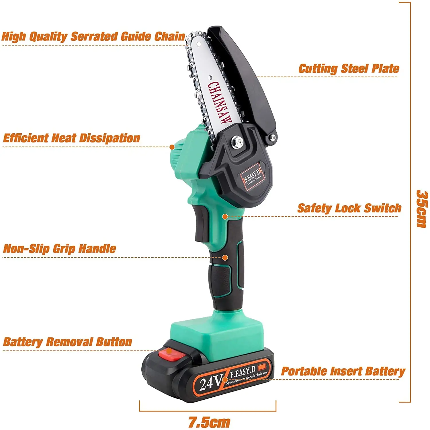 Hot Price Affordable 10 Inch New Chainsaw Pruning Chainsaw Extra Long Standby Battery Chainsaw