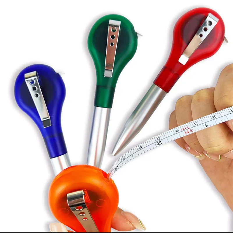 New Tape Measure Ballpoint Pen WithWith 1M Tape Measure Ball Point Pen Creative Stationery Tape Pen Life Work School Supplies