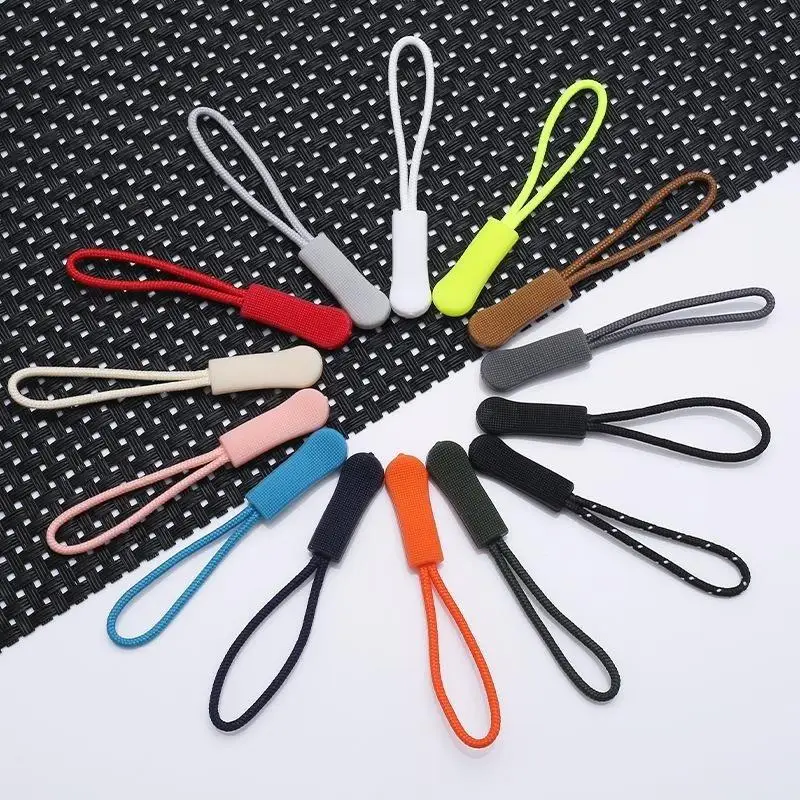 50 Stück Reißverschluss-Ziehgriffe, passend für Seilanhänger, Ersatzclip, Reparatur für kaputte Schnallen, Reißverschluss-Schnur, Reisetasche, Koffer, Zelt – Detail 1