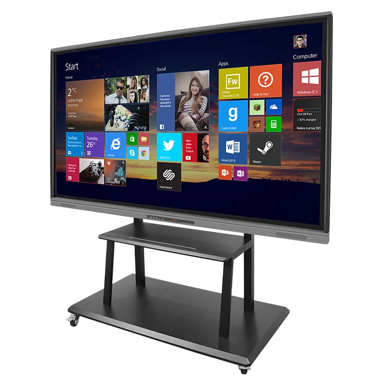 65 Inch Android Built-in Pc 20 Points Touch Display Led Infrared Interactive Whiteboard for Conference