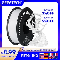 GEEETECH 1Kg 1.75mm PETG Filament For 3D Printer Filament Vacuum Packaging Overseas Warehouses Fast Ship