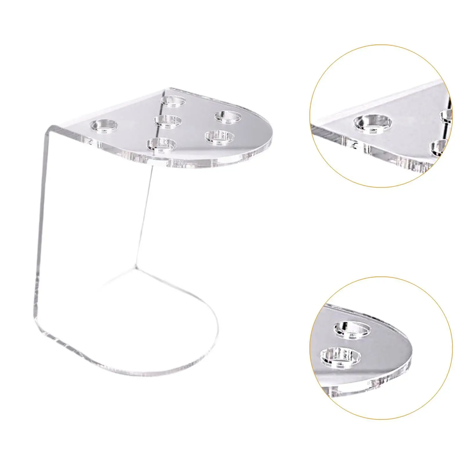 Acrylic Hair Scissors Rack 6 Holes Desktop Organizer Display Stand Tool