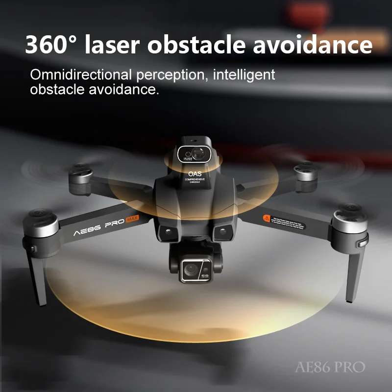 طائرة بدون طيار AE86Pro مع تجنب العقبات ، نقل الصور ، Gimbal 3 محاور ، وظيفة الكاميرا المزدوجة بدقة 8K HD ، ليزر بزاوية 5G ، جديد ، #4