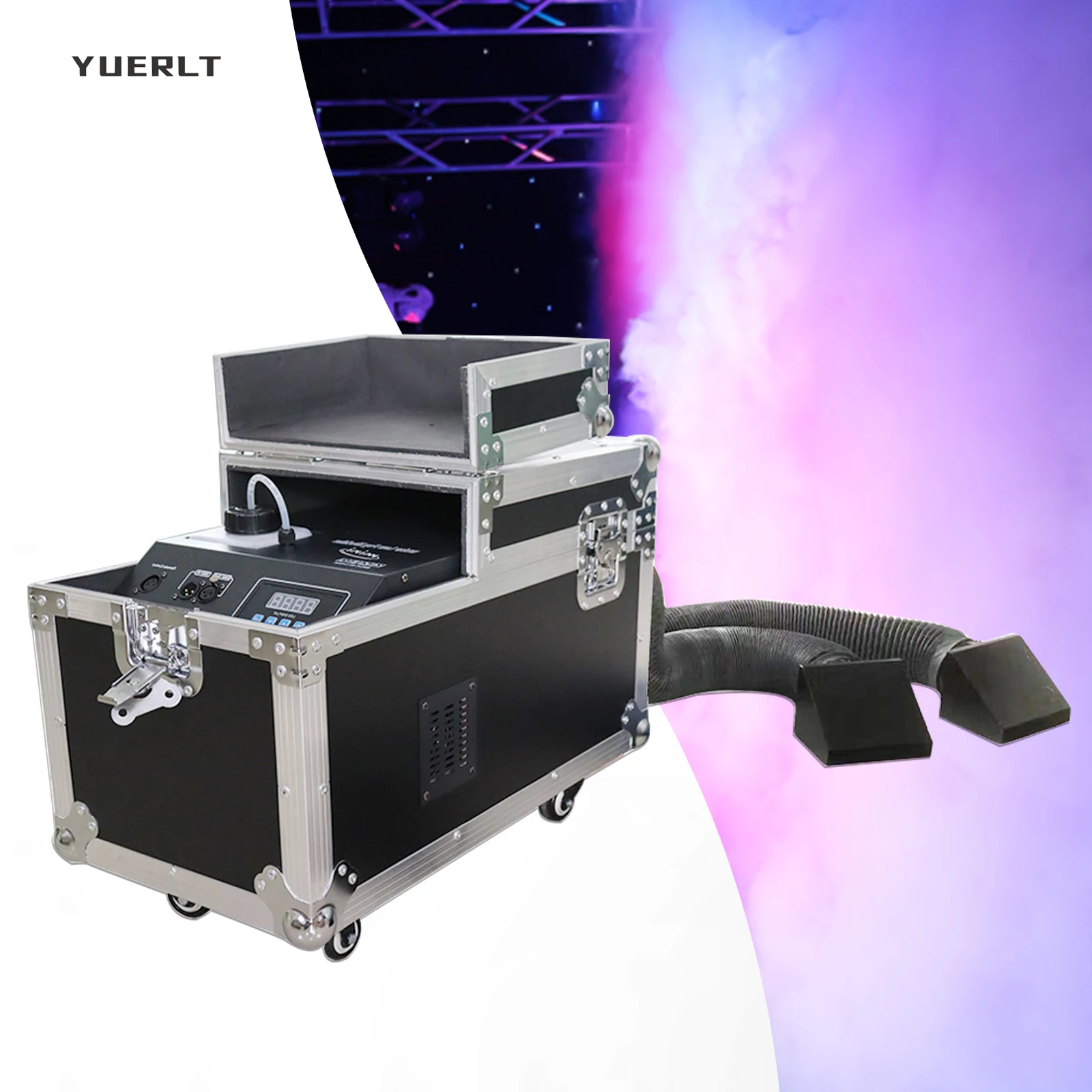 Mini 2000W Water Mist Machine Smoke Machine Hood Machine Digital Remote Control Suitable for DJ Disco Performance Wedding Party