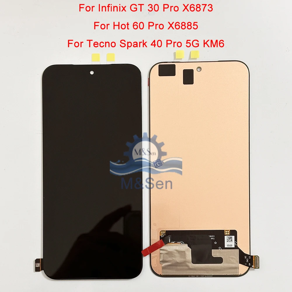 original-amoled-678-for-infinix-gt-30-pro-x6873-display-screen-touch-for-tecno-pova-slim-km9-lcd-display-frame