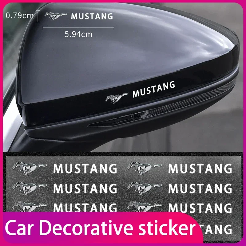 

Transparent Car Logo Badge Emblem Sticker Styling Decorative Stickers For Ford Mustang SHELBY GT 500 350 Convertible V Mach e