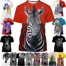 New Arrivals Zebra Animal 3D Printing Breathable T-Shirt Personality Trend Men's Women's Comfy Clothes Streetwear Top T Shirts