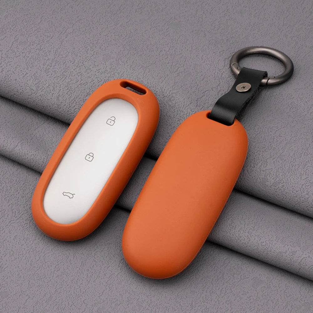 

Для Li LiXiang L7 2023 2024 2025: Новый упрощенный комплект автомобильных ключей, чехол из жидкого силикона, защитный корпус с застежкой, премиум-класс