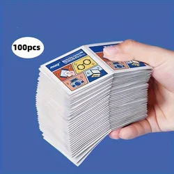 100Pcs/Box disposable anti fog glasses wipes, non marking glasses and screen cleaning, suitable for all lenses, phones, cameras