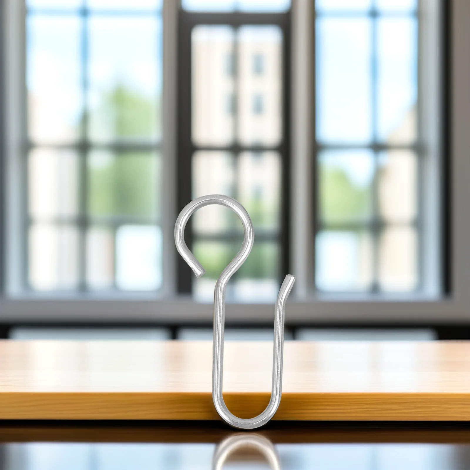 

Stainless Steel Curtain Track Hooks 60pcs S Shaped Metal Clips for Drapery Ceiling Wire Hook Parts