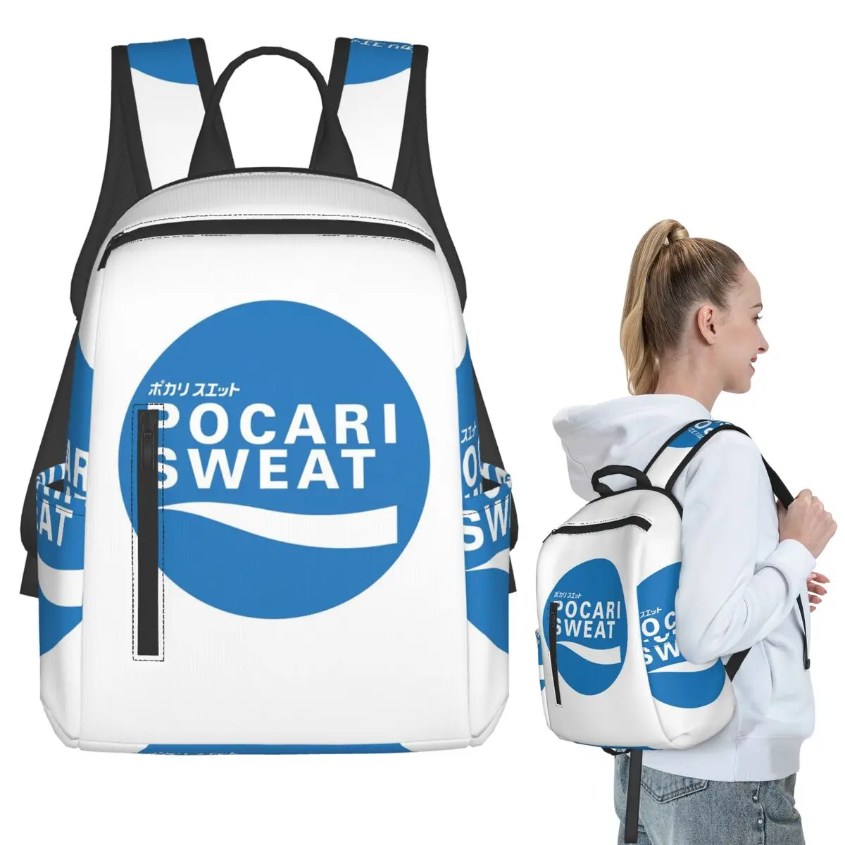 Just Some Pocari Sweat Merch  Backpack Student BookBag Boys Girls School Bag Computer Shoulder Bags Men Women
