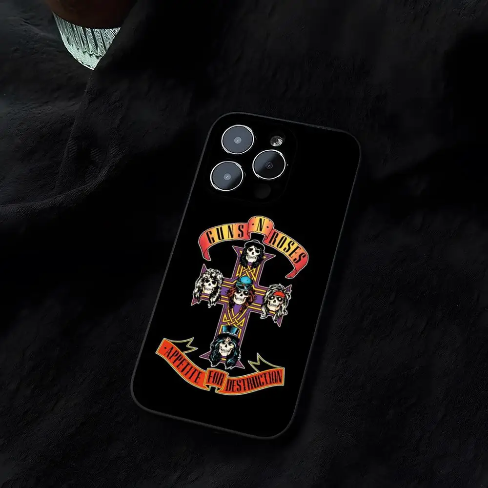 Funda de teléfono Guns N Roses Rock Band Funda para iphone 14 16 13 11 15ProMax 12 Pro Max Mini Xr Xs X 7 Plus