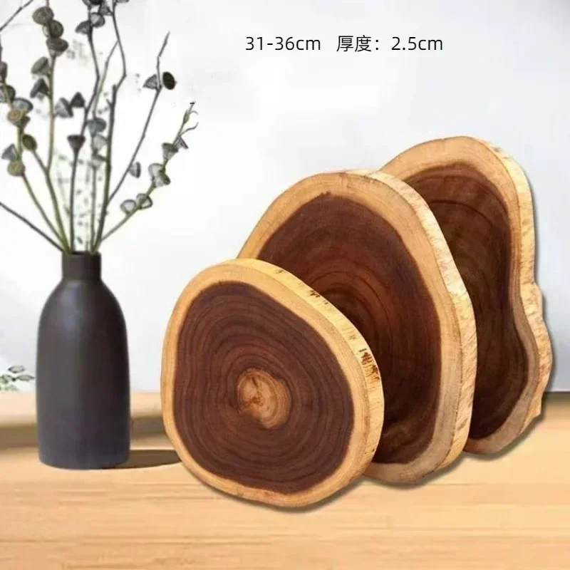 Wooden chopping board creative natural stump irregular shape kitchen chopping board dessert board shooting props