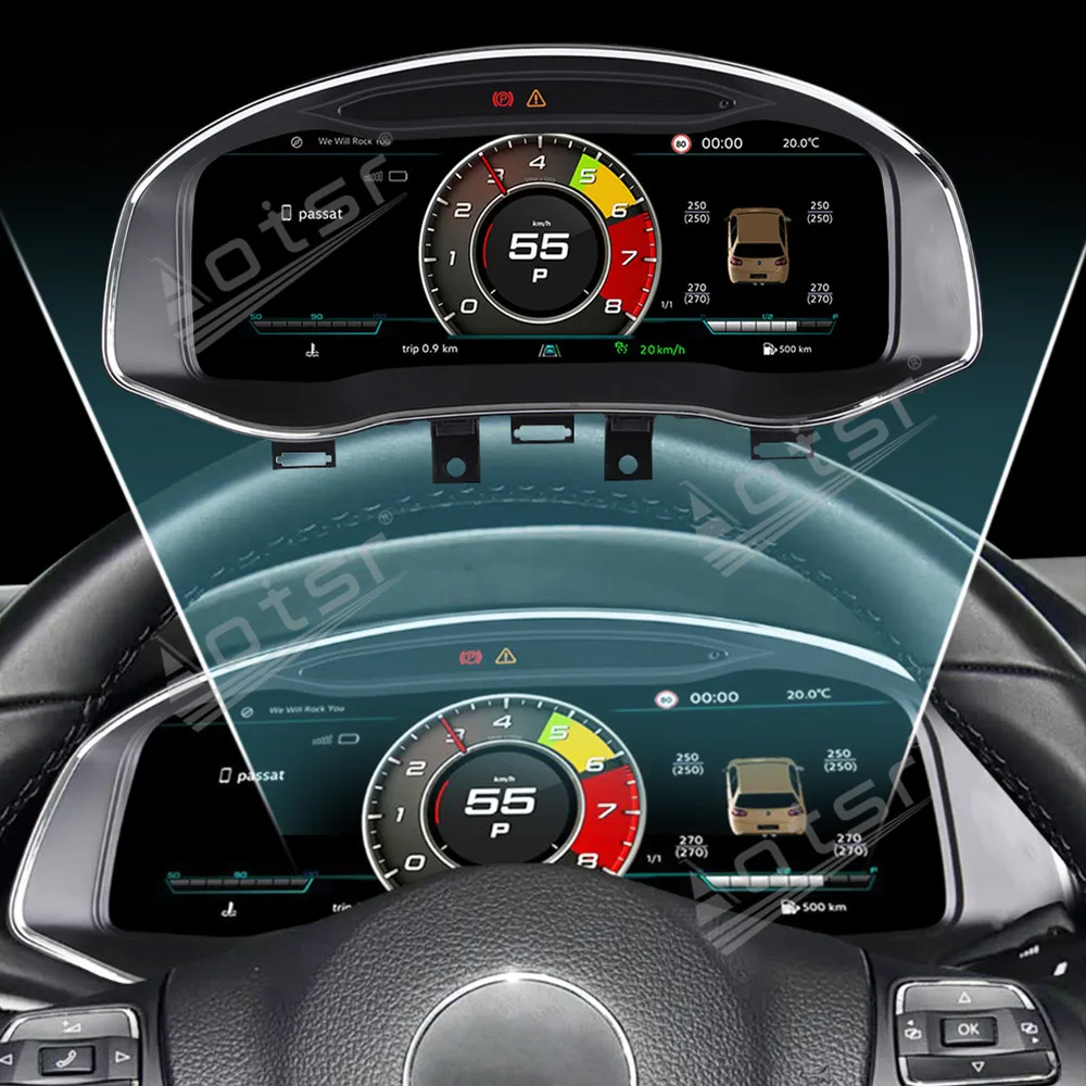 For Volkswagen VW Passat 2011~2015 Carplay Speed Meter LCD Cluster Instrument Panel Android Screen Multimedia Player Dashboard