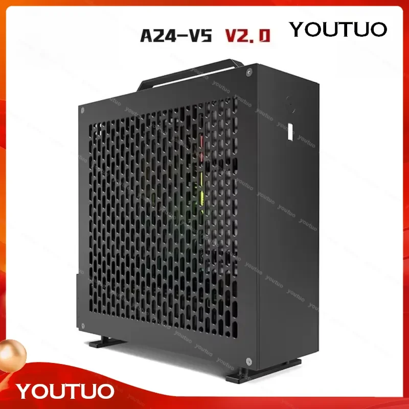 for Lzmod Mini A24-V5 2.0 Dual Slot Single Display 1U Power Supply ITX Chassis Double-sided Chamfering 2024 New Arrival