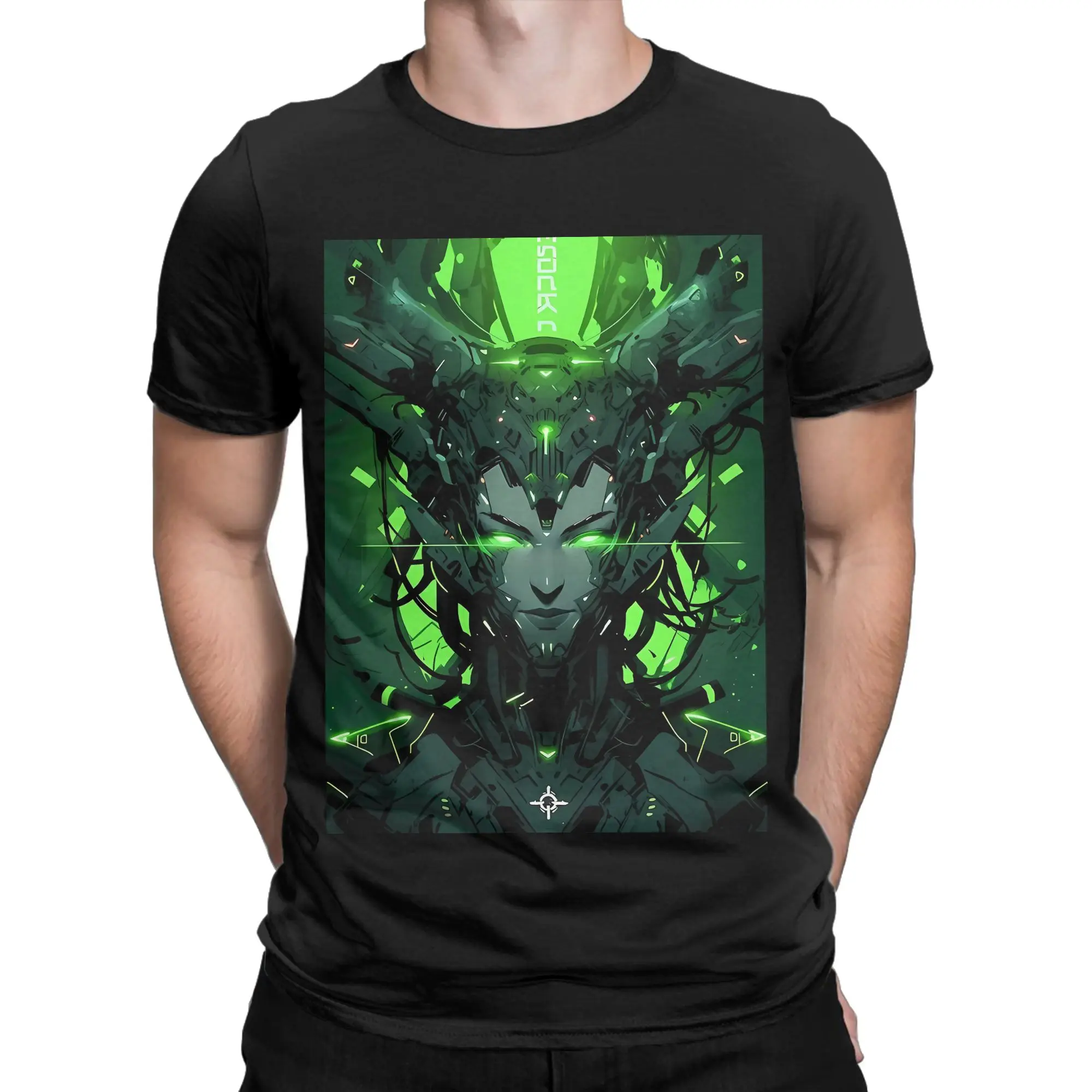 SHODAN System Shock Immortal Machine Funny 100% Cotton T-Shirt System Shock Tops Tees For Men