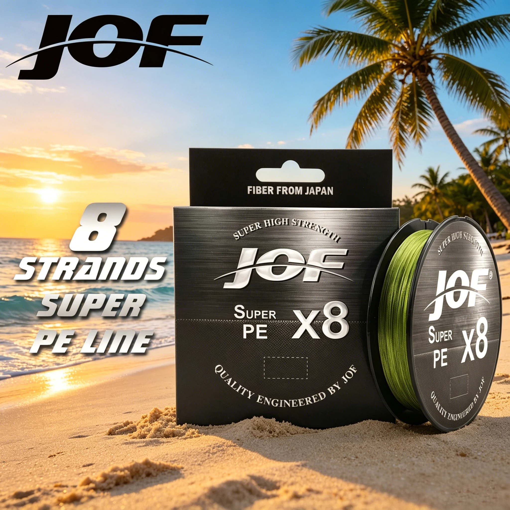 JOF X8 Verbesserte Geflochtene Angelschnur Superstark 8-Strang PE-Schnur 150-500m Geflochtene Schnur Professionelle Angelschnur für Meeresfischerei