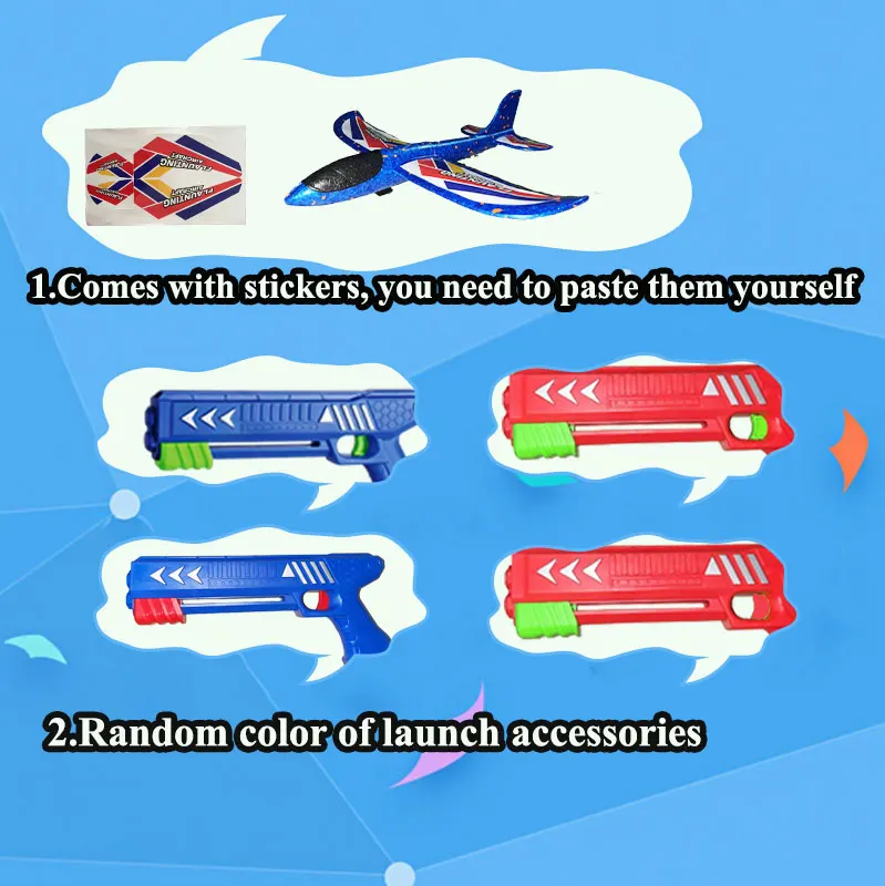 Airplane Launcher Toys Outdoor Plane Flying Toys Non Slip Kids Catapult Plane Without Light Birthday Gifts for Boys Girls