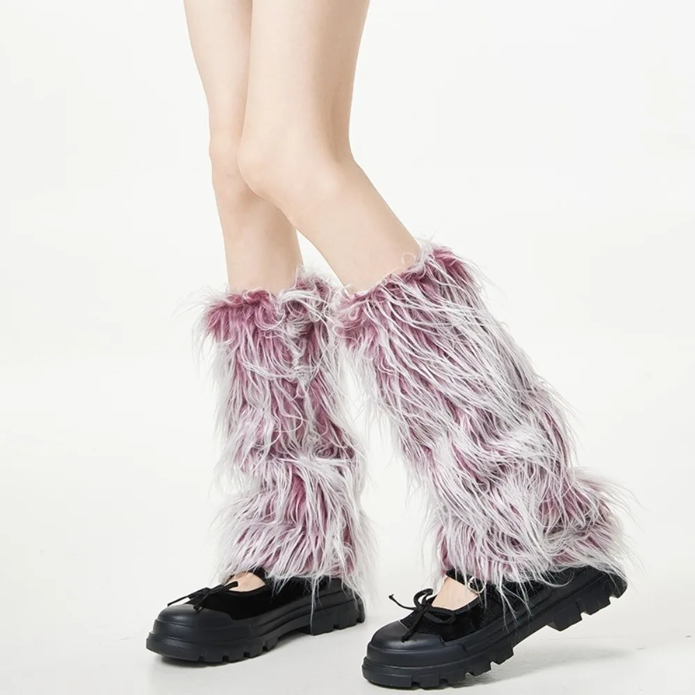 

Vintage Y2K Aesthetic Faux Fur Leg Warmers Foot Cover Harajuku Furry Leg Warmers Kawaii Punk Winter Leg Coverings Streetwear