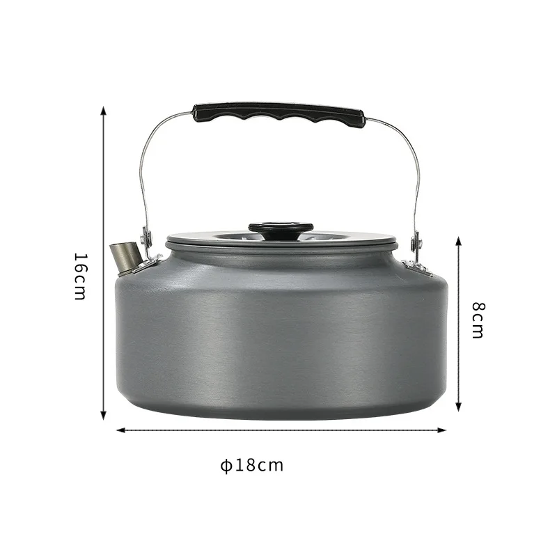 

1.5L Portable Camping Pot Hiking Camping Water Kettle Camping Aluminum Ultra Light Outdoor Lightweight Portable Survival Tools