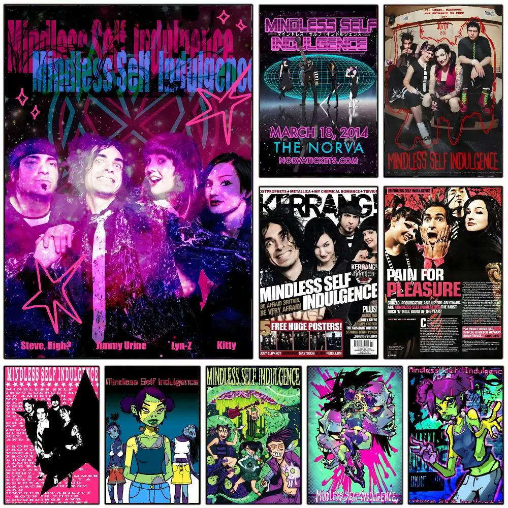 Modern Indie Electronic Band M-Mindless Self Indulgence MSI Poster Wall Art Print Decorative Mural Home Decor Gift Unframed