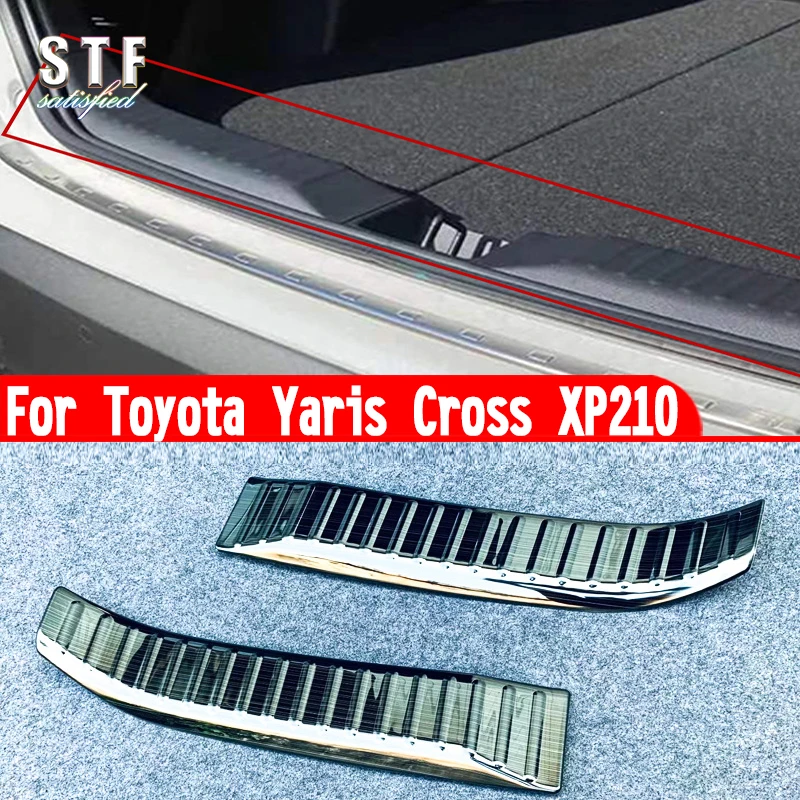 For Toyota Yaris Cross XP210 2020-2023 Car Accessories Interior Rear Bumper Sill Protector Molding Decoration Stickers