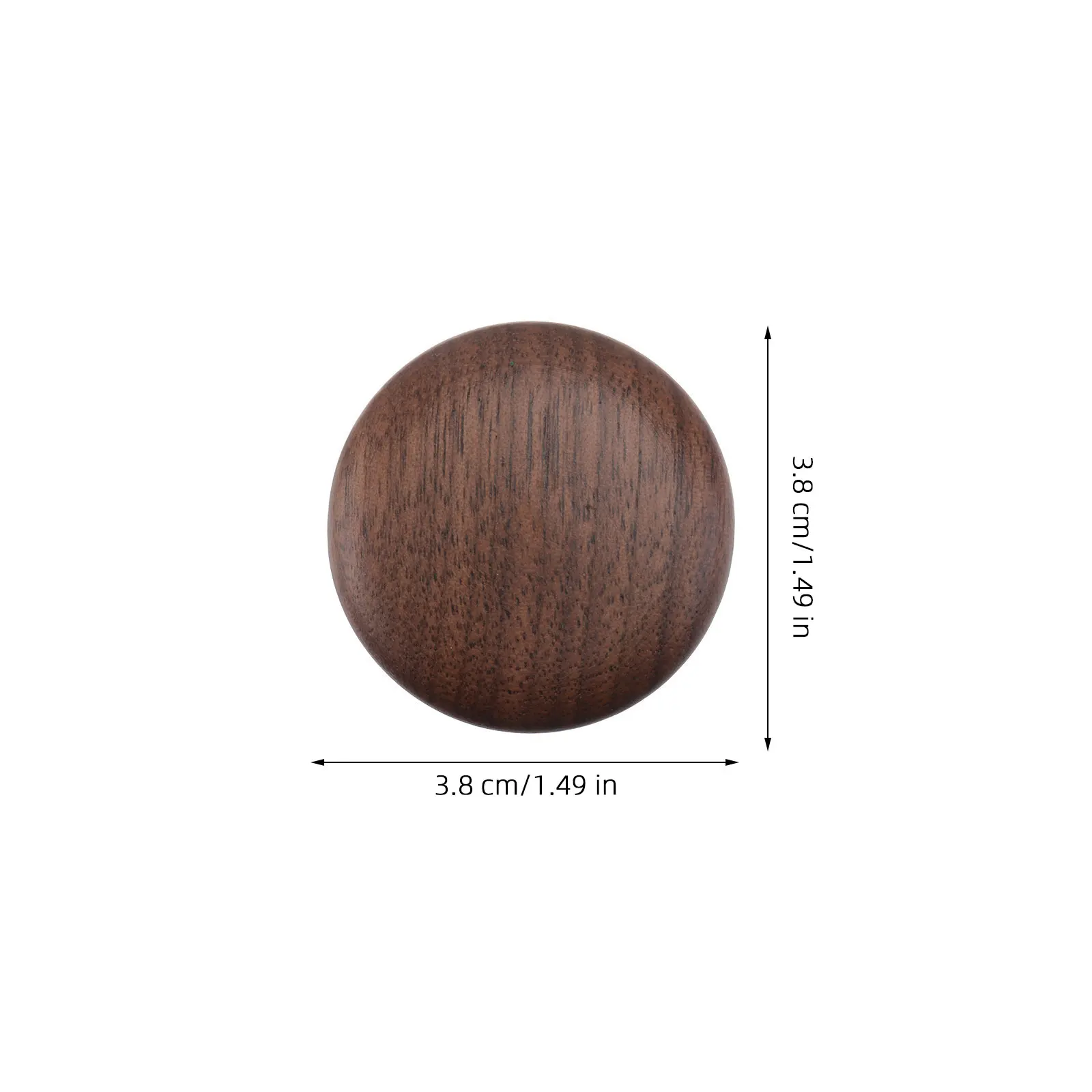 

2pcs Solid Wood Handle Black Walnut Knobs for Cabinet Drawer Cupboard Wardrobe Door Handles Durable Smooth Finish