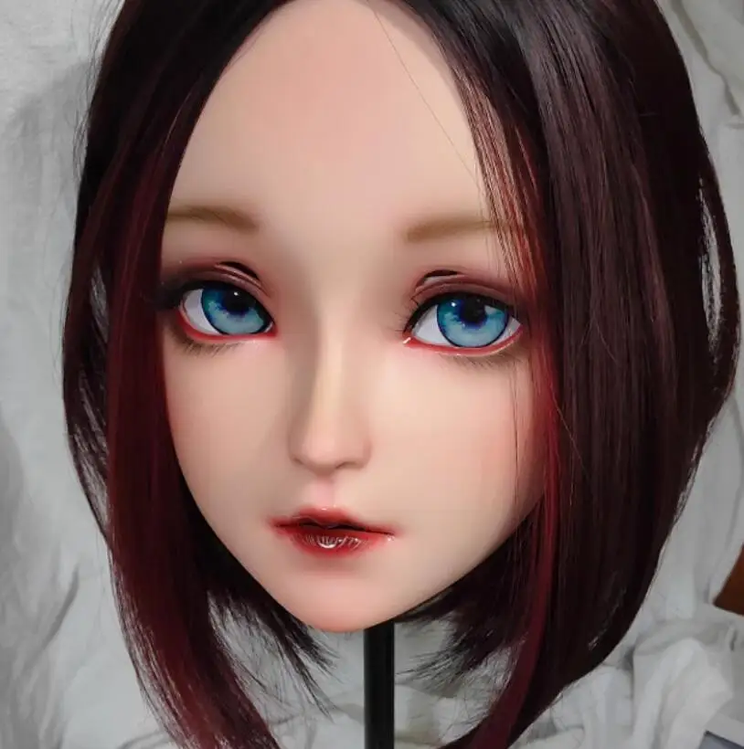 

(Niao)Female Girl Resin Half Head Kigurumi BJD Eyes Crossdress Cosplay Japanese Lolita Doll Mask