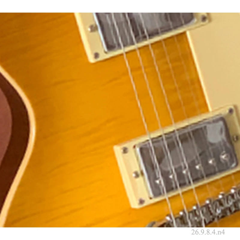 electric guitar, aaaa rich flame grain top, l p stand ard sealed gear machine heads