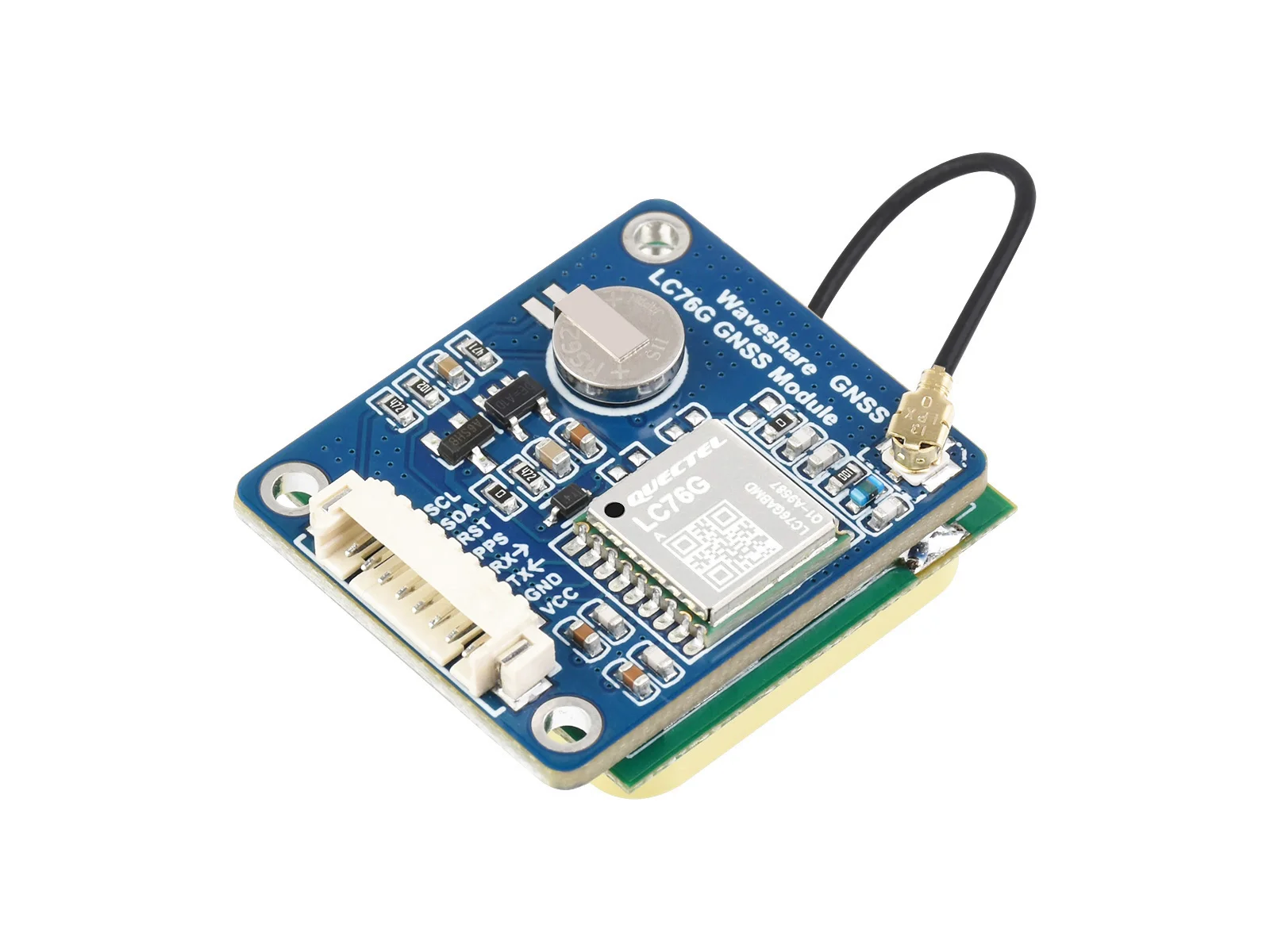 Waveshare LC76G Multi-GNSS Module, Supports GPS, BDS, GLONASS, Galileo, QZSS, I2C/UART Communication, 9600~921600bps