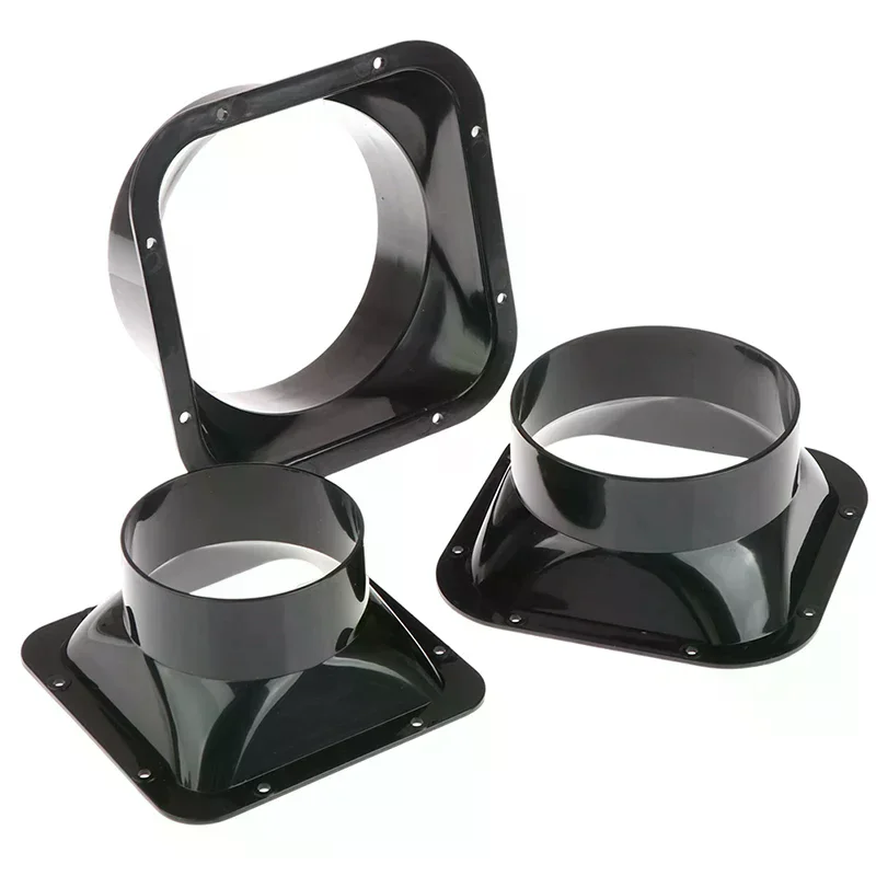 100-150mm Long Flange Duct Fan Hose Connector Air Ventilation Adapter for Kitchen Hood Ventilator Pipe Connecting Exhaust Outlet