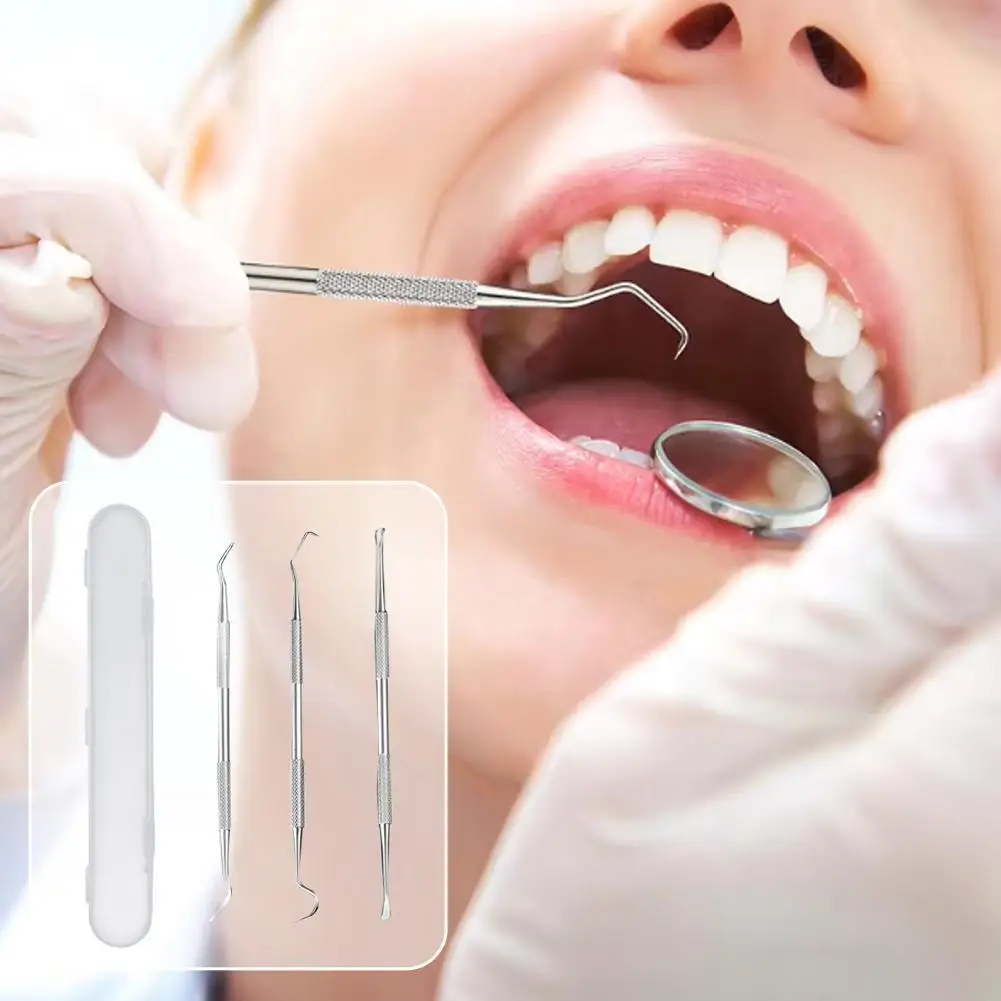 

3PCS Stainless Steel Dental Tool Set Dental Oral Care Cleaning Calculus Remover Tooth Stains And Tartar Oral Care tool