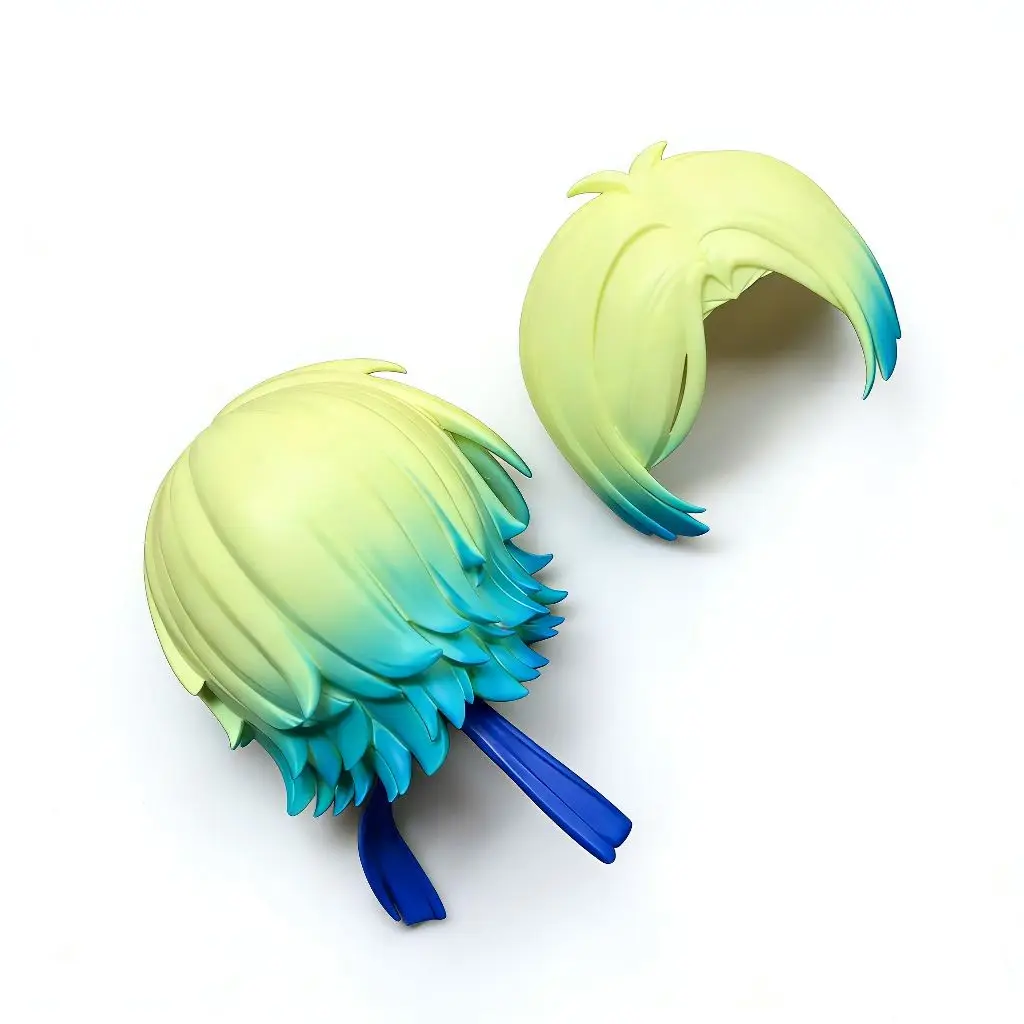 

Custom Anime Boy Blue Rose of the Ruins Faceplate, Golden Hair, Blue Eyes, Red Eyeliner,Blue Braid, For OB11 Doll Body Collector