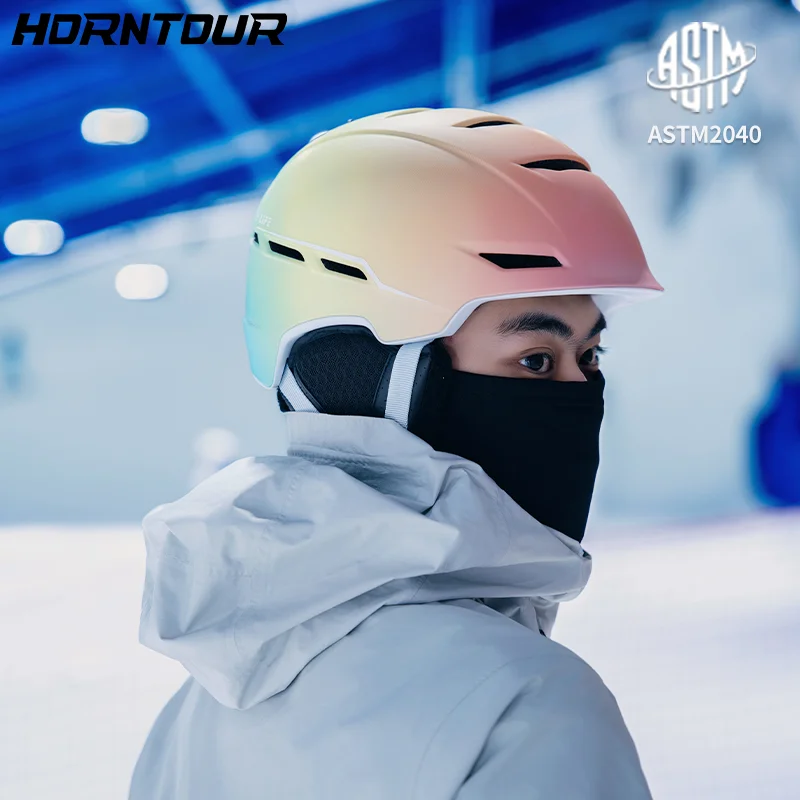 Casco da sci professionale integrato Horntour calore anticollisione per uomini e donne attrezzatura da sci a tavola doppia a tavola singola per esterni