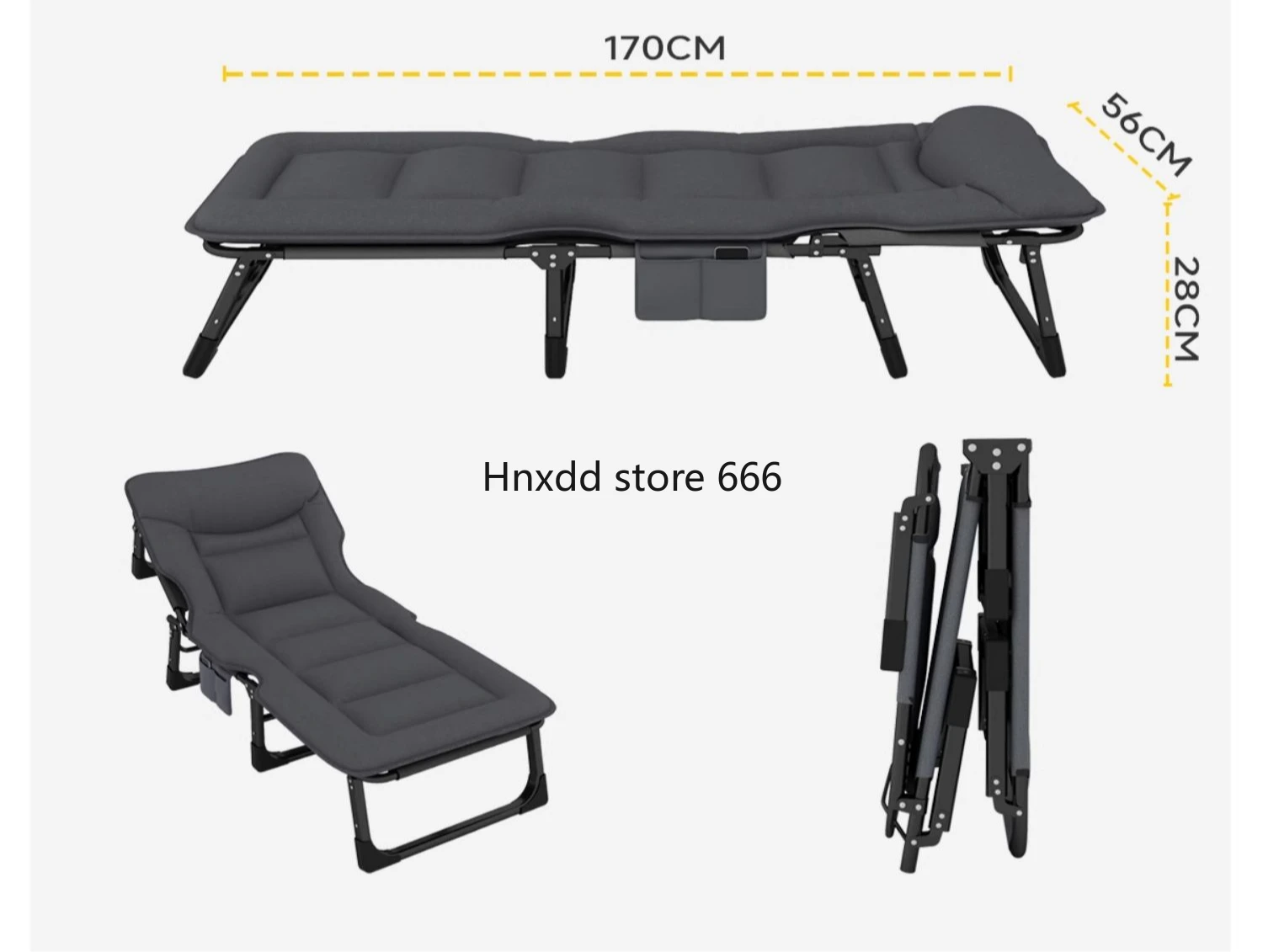 Folding bed single bed office lunch break artifact adult home single recliner portable camp bed