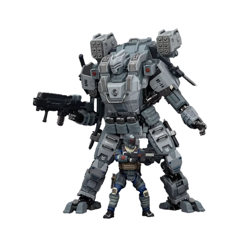 [In Stock] 1/25 JOYTOY APOC Series Second Batch Full Set 5 Mecha Pre-painted Assemble Action Figures With Matching Soldier Pilot