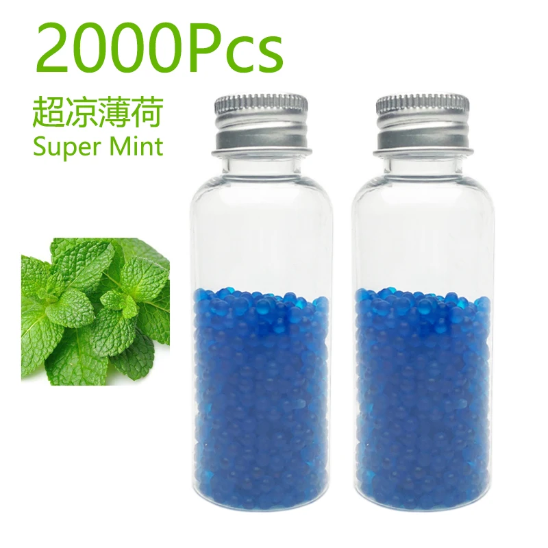 1000/2000pcs Cigarette Pops Beads Fruit Flavor Super Mint Mentha Cigarettes Holder flavour Capsule Filter Smoking accessories