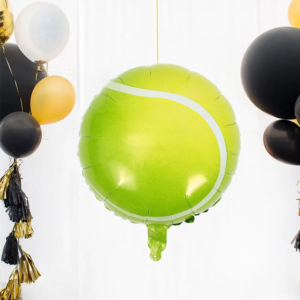 1 set Tennis Racket Balloons Aluminum Foil Party Decorations Birthday Wedding Celebrations Inflatable Supplies Creative Design